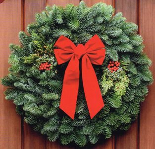 W3 28" ($40) or W4 22" ($30) Mixed Evergreen Wreath
