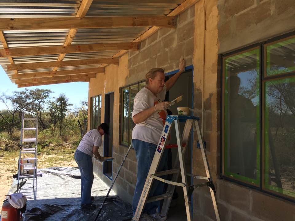 FUMCR members working on school in South Africa